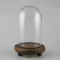 Dome Vase W/ Wooden Base