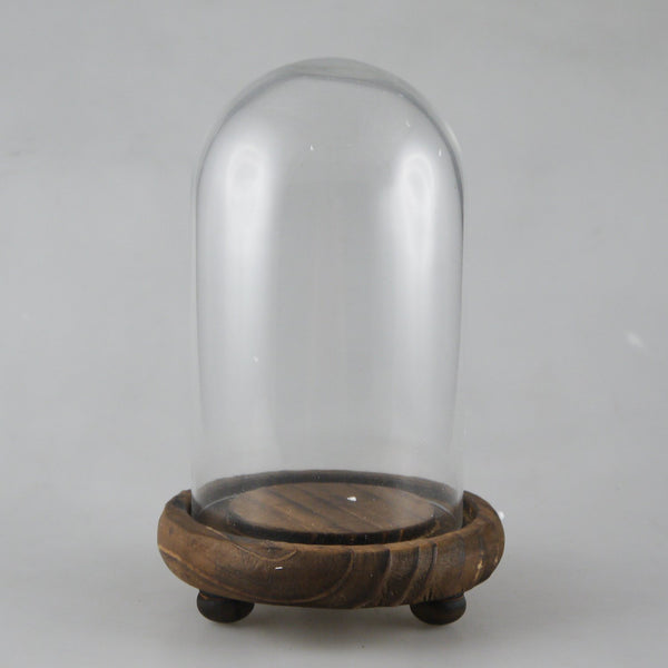 Dome Vase W/ Wooden Base