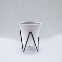 Polystyrene Planter - Pot W/ Stand (White)