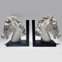 Resin-Bookends-Horse(Setof2)-Black